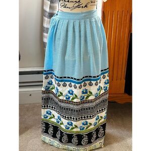 Vtg Boho Hippie Handmade Mixed Materials Maxi Skirt Cottagecore  Peasant Vibes